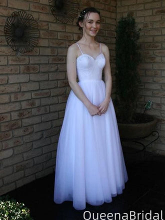 Elegant Spaghetii Strap A-line Long Formal Gown to Impress,WGP2216