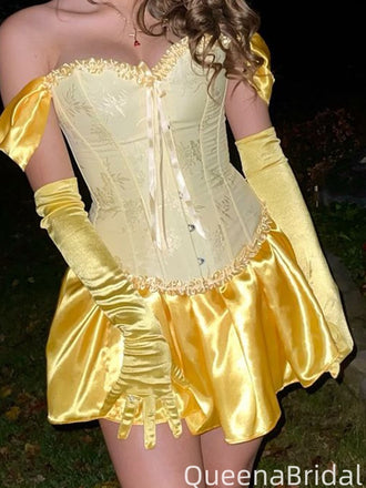 Gorgeous Off-shoulder A-line Short Mini Homecoming Dress,QB1113