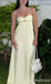 Elegant Light Yellow Strapless Sweetheart A-line Long Prom Dresses ,WGP1614