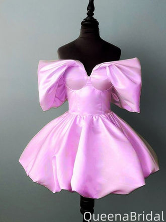 Elegant Off-shoulder A-line Short Mini Homecoming Dress,QB1118