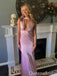 Sexy Plunging Light Pink Mermaid Long Party Dress Prom Dresses,WGP1722