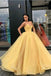 Yellow Sexy Sweetheart Strapless Maxi Long Prom Dresses Ball Gown ,WGP545