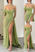 Sparkle Green Mermaid Evening Gown Maxi Long Evening Party Prom Dresses with Slit,WGP1140