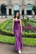 Sexy Purple Strapless Mermaid Sweetheart Long Prom Dresses ,WGP1622