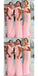 Unique Pink Elegant Off Shoulder Mermaid Long Charming Bridesmaid Dresses , BDS0154