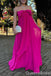 Gorgeous Hot Pink A-line Strapless Long Prom Dresses ,WGP1633