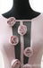 Gorgeous Light Pink A-line 3D Rose Lace up Back Midi Length Long Prom Dresses ,WGP1634