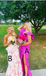 Stylish Mismatched Pink Party Dress Long Prom Dresses to Impress ,WGP1542