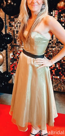 Elegant Strapless A-line Short Mini Homecoming Dress,QB1120