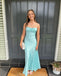 Simple Popular Blue Sheath Side Slit Long Party Prom Dresses,Evening Dresses,WGP379
