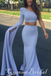 New Style Asymmetrical One Shoulder Long Sleeve Two Pieces Mermaid Evening Gown Maxi Long Evening Party Prom Dresses ,WGP1067