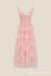 Pink V Neck A-line Party Dress Long Prom Dresses to Impress ,WGP1638