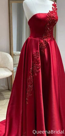 Elegant One-shoulder A-line Long Formal Gown to Impress,WGP2220