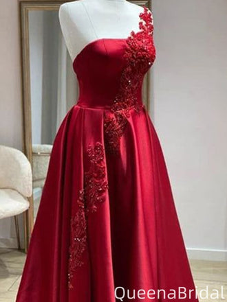 Elegant One-shoulder A-line Long Formal Gown to Impress,WGP2220