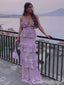 Gorgeous Lilac Spaghetti Straps V Neck Sheath Long Party Dress Prom Dresses,WGP1726