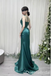 Gorgeous One Shoulder Side Slit Beaded A-line Satin Long Prom Dresses ,WGP1652