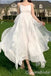 Elegant Ivory Spaghetti Straps A-line Long Prom Dresses ,WGP1654