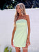 Elegant Light Green Strapless Simple Cheap Short Homecoming Dresses, QB0495