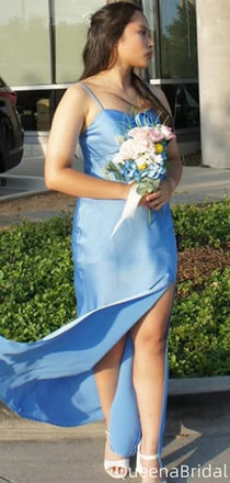 Elegant Spaghetti Strap Mermaid Long Prom Dress Ideas, Evening Party Dresses,WGP2060