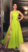 Green Halter A-line Evening Gown Maxi Long Evening Party Prom Dresses ,WGP1221