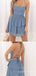 Simple Spaghetti Straps Lace Up Back Short Homecoming Dresses, QB0600