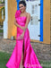 One Shoulder Sheath Evening Gown Maxi Long Evening Party Prom Dresses with Side Slit ,WGP1172