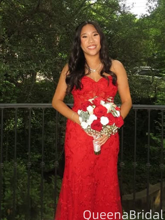 Elegant Strapless Sweetheart Mermaid Long Prom Dress Ideas, Evening Party Dresses,WGP2061