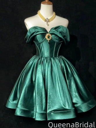 Vintage Strapless A-line Short Mini Homecoming Dress,QB1129