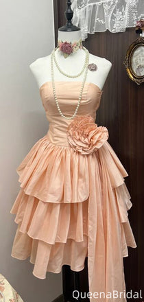 Vintage Strapless A-line Short Mini Homecoming Dress,QB1130