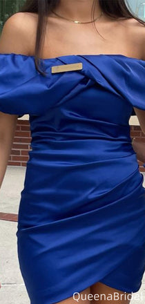 Sexy Off-shoulder Sheath Short Mini Homecoming Dress,QB1134