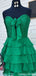 Casual Strapless A-line Short Mini Homecoming Dress,QB1135