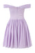 Elegant Lilac Off the Shoulder A-line Chiffon Short Homecoming Dress Graduation Party Dress , QB0866
