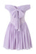 Elegant Lilac Off the Shoulder A-line Chiffon Short Homecoming Dress Graduation Party Dress , QB0866