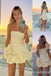 Ivory One Shoulder Mermaid Strapless Graduation Party Short Homecoming Dresses , QB0813