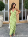 Elegant Green Halter Chiffon Sheath Long Prom Dress Online ,WGP1678