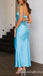 Stylish Blue Strapless Sheath Long Prom Dress Online ,WGP1679