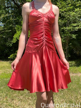 Elegant Halter A-line Short Mini Homecoming Dress,QB1140