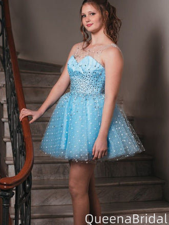 Elegant A-line Short Mini Homecoming Dress,QB1142