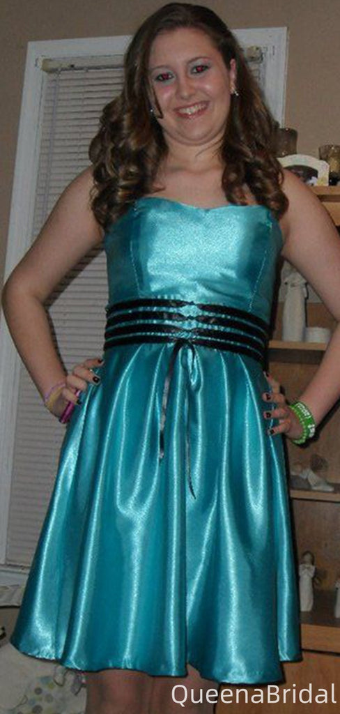 Elegant Strapless A-line Short Mini Homecoming Dress,QB1143