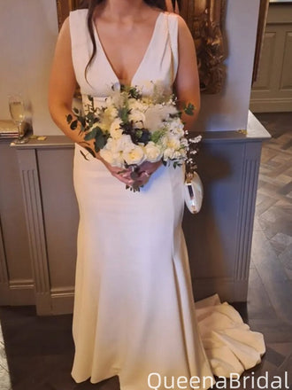 Casual Deep V-neck Mermaid Long Formal Gown to Impress,WGP2066