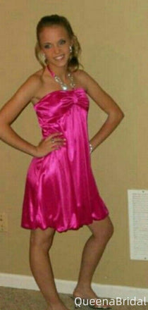 Casual Halter A-line Short Mini Homecoming Dress,QB1148