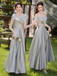 Elegant Satin A-line Long Prom Dresses Bridesmaid Dress Online ,WGP1669