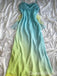 Stylish Spaghetti Straps Chiffon A-line Long Prom Dress to Impress ,WGP1693