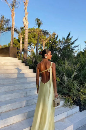 Sexy Yellow One-shoulder Mermaid Long Formal Gown to Impress,WGP1772