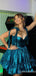 Sexy Charming Blue Sweetheart A-line Short Homecoming Dresses with Ruffles ,QB0642