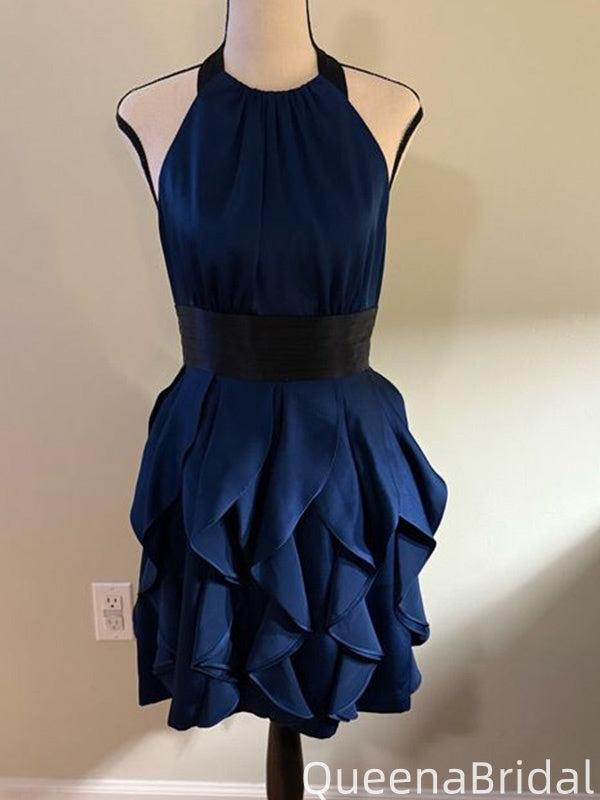 Elegant Halter A-line Short Mini Homecoming Dress,QB1149