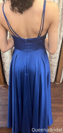 Elegant Spaghetti Strap V-neck A-line Long Formal Gown to Impress,WGP2068