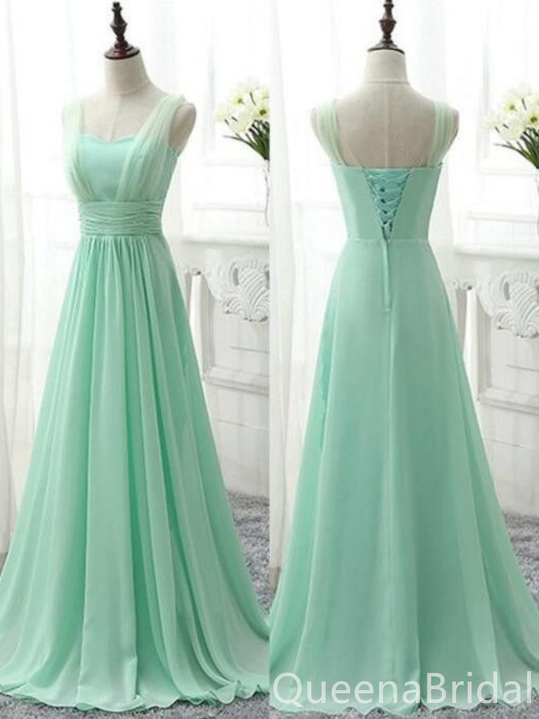 Elegant Mint Green Sweetheart Lace up Back A-line Long Party Dress Prom Dresses,WGP1734