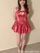 Sexy Spaghetii Strap A-line Short Mini Homecoming Dress,QB1154