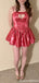 Sexy Spaghetii Strap A-line Short Mini Homecoming Dress,QB1154